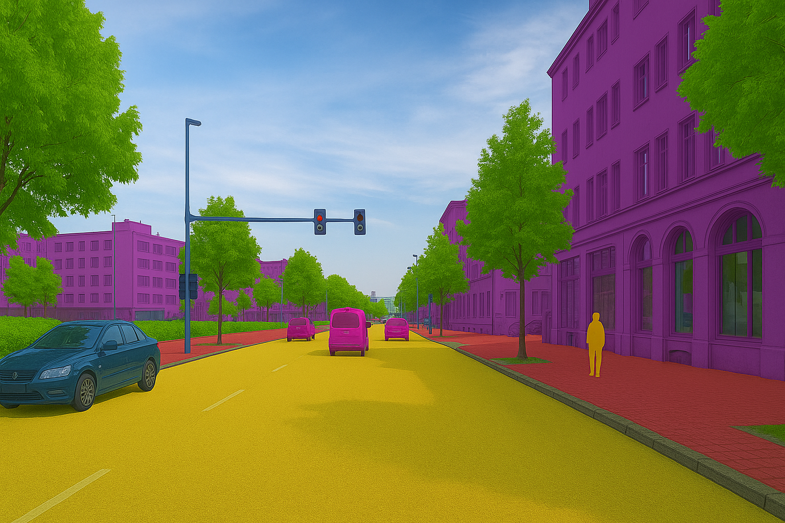 Panoramic segmentation example